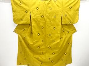 抽象花模様織り出し手織り紬着物